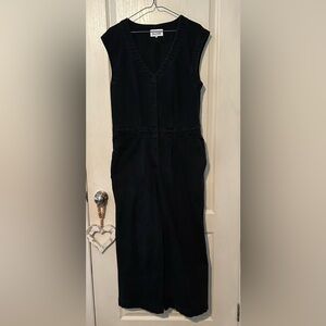 Duer Black Denim Sleeveless Jumpsuit